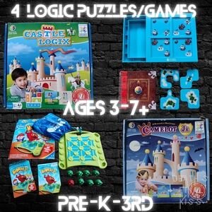 4x Smart Games ThinkFun Preschool Elementary Logic Games Pirates Castles Frogs